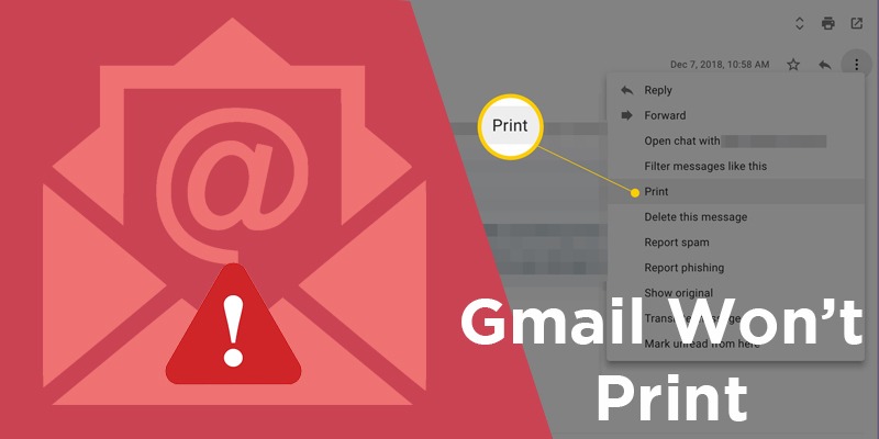 Gmail won’t print