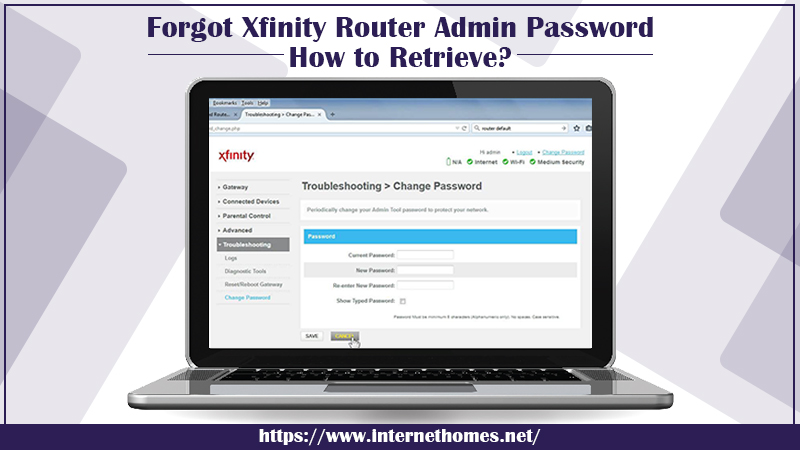 Forgot Xfinity Router Admin Password