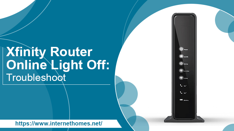 xfinity router online light off